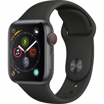 Apple Watch Series 44mm Space Black Stainless Steel (GPS Cellular)  Sport Band fits 130–200mm wrists